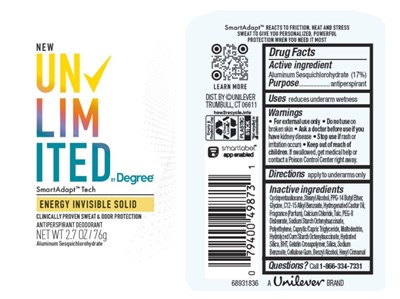 Unlimited By Degree Energy Ap Deo (Unlimited By Degree Energy Invisible Solid Antiperspirant Deodorant)